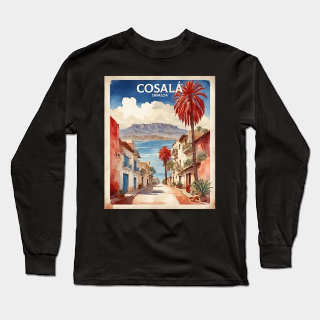 Cosala Sinaloa Mexico Vintage Tourism Travel Long Sleeve T-Shirt by TravelersGems